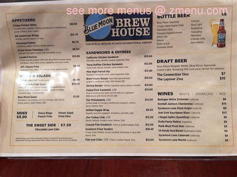 blue moon brewhouse atlanta airport menu